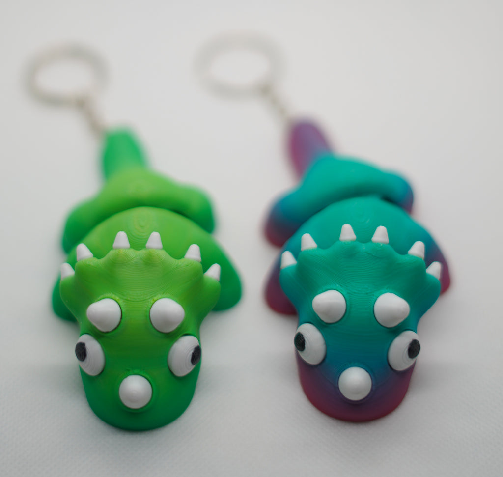 Boynuzlu Dinazor Anahtarlık (Gradient)