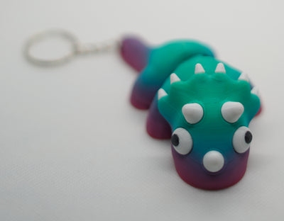 Boynuzlu Dinazor Anahtarlık (Gradient)