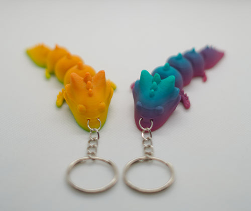 Ayak Tırtıklı Ejderha Anahtarlık (Gradient)