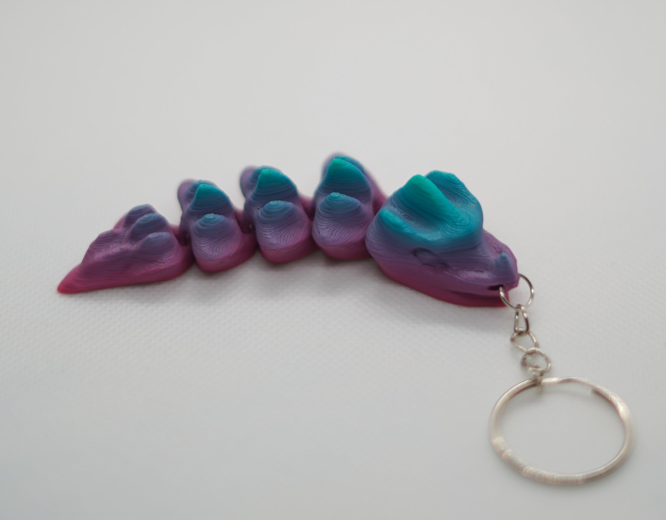 Sırtı Tırtıklı Ejderha Anahtarlık (Gradient)