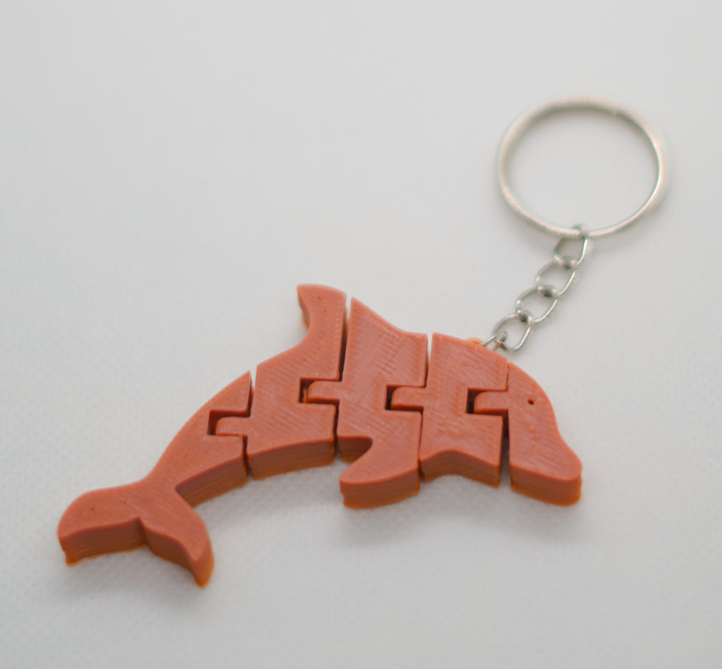 İskelet Yunus Balığı Anahtarlık (Gradient)