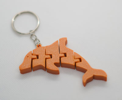 İskelet Yunus Balığı Anahtarlık (Gradient)